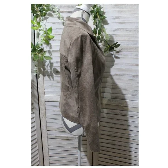 Zara Faux Vegan Suede Moto Jacket (172)🦋 - Picture 7 of 14